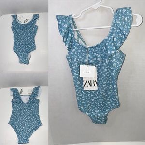 NWT Zara  One Piece Swin Ruffle New